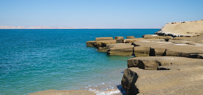 Rugged shores of Hengam Island, Iran