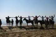 Horseback riding on the Southern Beaches in Iran